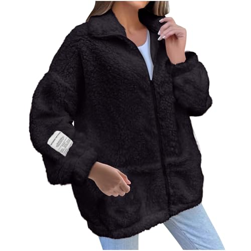 Womens Jackets Outfits for Women Long Sleeve Thick Thermal Fuzzy Basic Fall Winter Coats 2025 Y2K
