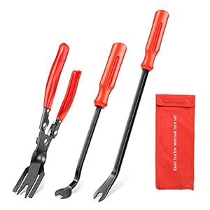 GOOACC 3 Pcs Clip Pliers Set & Fastener Remover – Auto Upholstery Combo Repair Kit with Storage Bag for Car Car Panel Dashboard