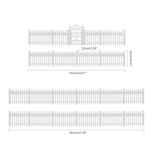 Portails et mur de construction HO Style A blanc pour décors ferroviaires