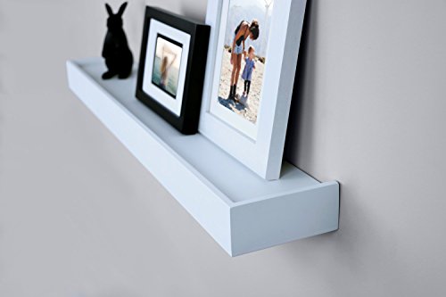 Ballucci Modern Ledge Wall Shelves, Set Of 4 Wood Floating Shelves For Bedroom, Bathroom, Living Room, Kitchen, Nursery, White #TOP6