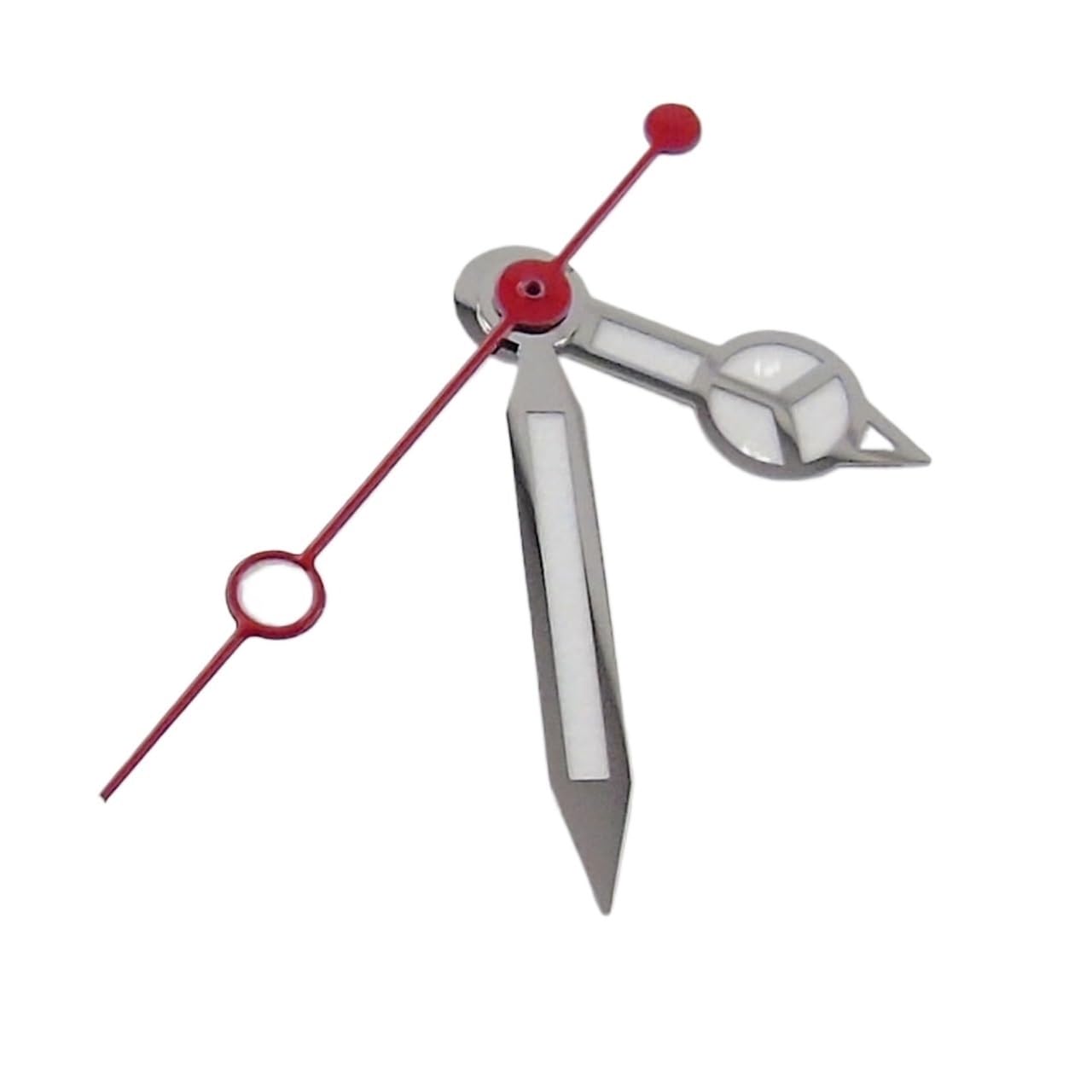 Silberne Uhrzeiger, Ersatzteile, passend für NH35, NH36, NH35A, NH36A 7s35, 4r35, 7009, Automatikwerk, rote Sekunde, Blaue/grüne Leuchtmasse, Uhrenreparaturwerkzeuge (Blaue Leuchtmasse)