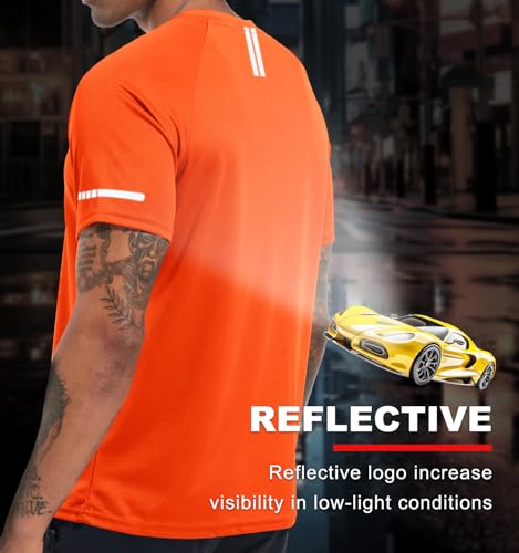 Image of Men's Quick-Dry Sportswear T-Shirts,4 /6 Pack Breathable Moisture Wicking Gym Tops for Training & Workout,Short Sleeve Tees