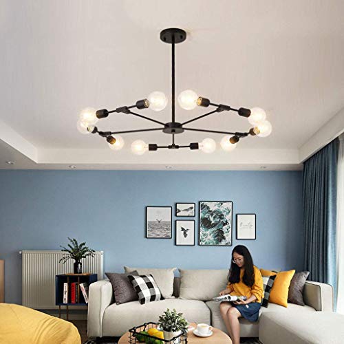 HUAQIMEI Modern Pendant Light 10-Heads Ceiling Lamp Sputnik Chandelier Mid Century Semi Flush Mount Ceiling Light for Living Room Bedroom Foyer Dining Room steampunk buy now online