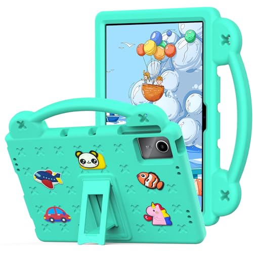 YRH Kids Case for Lenovo Idea Tab 11 (TB336) 2025 / for Lenovo Tab M11 (TB330) 2023, EVA Shockproof Tablet Cover with Figures Dolls Stand Handle, Green