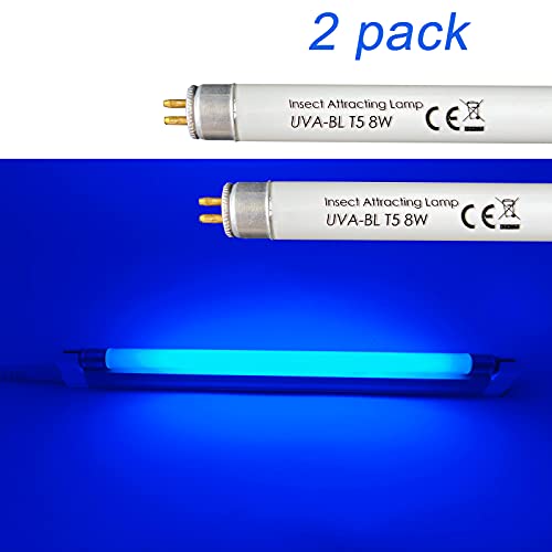 Konideke F8T5/Bl 8W Uva Black Light Bulb, 12 Inch Replacement Linear Fluorescent Bl 365Nm Lamp(2Pack) #TOP3