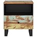 Industrial Mango Wood Bedside Cabinet with Drawer and Open Shelf for Modern Bedroom Storage Multicolor, 12.2 x 15.7 x 18.1 in