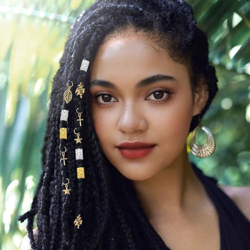 80 piezas de pinzas para trenzas de cabello con cuentas plateadas para dreadlocks, accesorio ajustable de metal suave para trenzado miniatura 3
