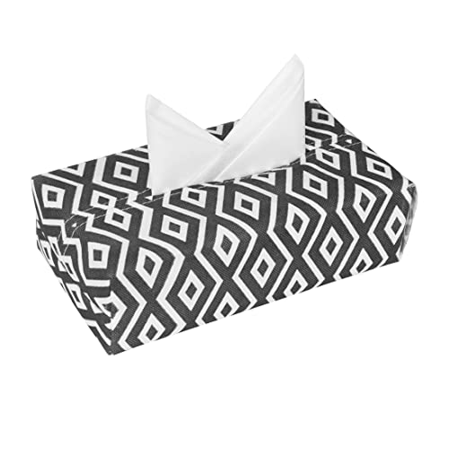 PrettyKrafts Tissue Paper Box Cover Rectangular Shape Napkin Holder use for car,Home and Office, (Single), Diamond Black Deal