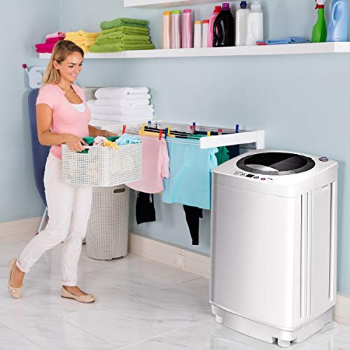 HOMFME Single Tub Washing Machine, 2 in 1 Portable Washer Spin Dryer with 6 Programs, 3 Water Levels, Fully Automatic Compact Laundry Machine for Camping Dorms Apartments College Rooms - Image 6