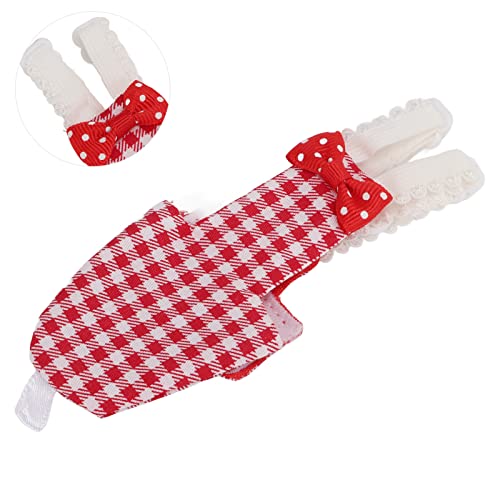 Parrots-Pilot-Suit-Red-Grid-Cotton-Elastic-Bowknot-Design-Parrots-Diaper-Tight-for-Macaw-for-Parakeet-for-BudgiesM-Red-Grid