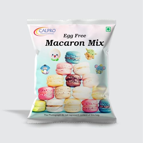 Image of Egg Free Macaron Mix - 1KG French Macarons, Made with Whey Protein Milk Solid & California Almond Powder, Taste Of Almonds! 100% Vegetarian! Chewy-And-Crusty