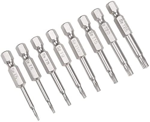 TT25 Torx Schraubendreher-Bits – 10 Stück, Magnetisch, 1/4 Zoll Sechskant, 5,1 Cm Lang, Aus S2 Stahl
