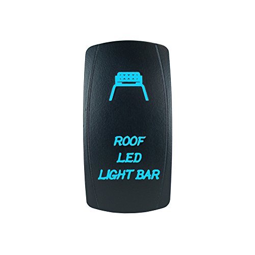 STVMotorsports® Laser Backlit Blue Rocker Switch ROOF LED Light BAR 20A 12V On/Off LED Light