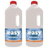 Easy Thin Bleach Powerful Disinfectant & Cleaner, Kills 99.9% of Germs, for Kitchens, Bathrooms, Toilets & Drains, Household Cleaning Bleach Solution 2L x 2 Multipack