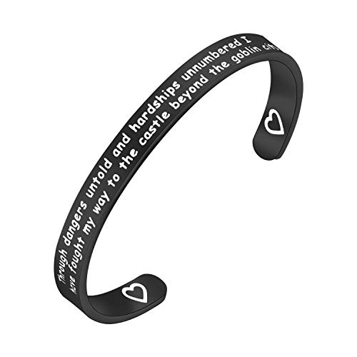 TIIMG Labyrinth Movie Inspired Gift Jareth The Goblin King Through Dangers Untold Cult Movies Literary Gift (goblin city BR black)