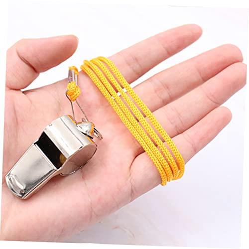 5 silbatos deportivos de acero inoxidable con cordón miniatura 5