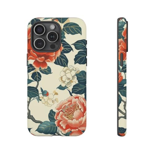 Coque pivoines florales vintage iPhone 15 Pro Max mate