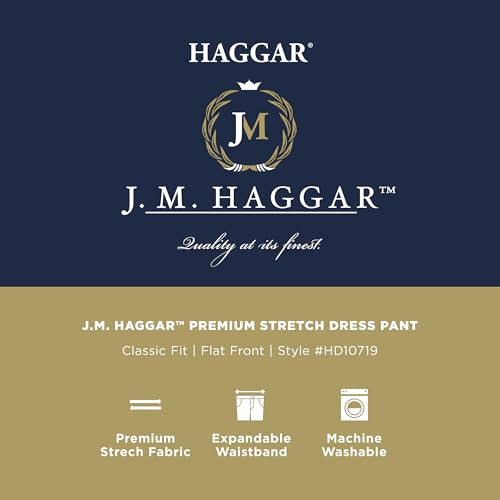 Haggar Men's JMH Classic Fit Dress Pant Light Grey - image 3
