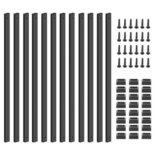 Sidasu 100 Pack 26" Metal Deck Balusters for Deck, Porch and Stair Railings