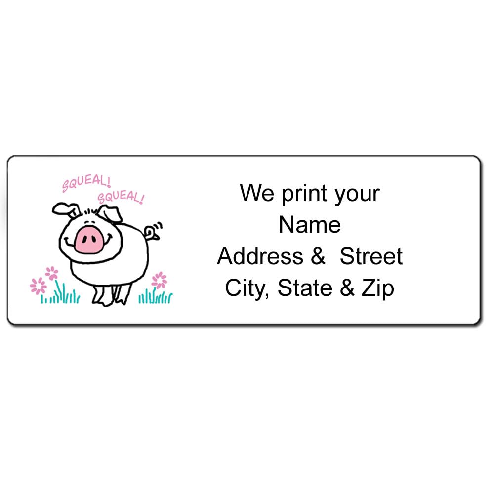 Stonehouse Collection | Pig Personalized Return Address Labels | Pig Custom Address Labels for Envelopes| | (Pig)
