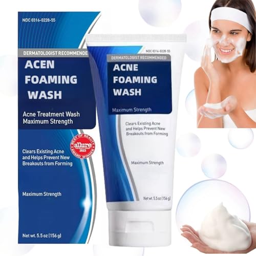 Acne Foam Wash Acne Foaming Wash Mild Daily Facial Cleanser for Deep Pore Cleansing Face Wash Women Mild Cleansing Cleansing Foam Exfoliating Face Wash Foaming Cleanser Facial Wash Cleansing Foam