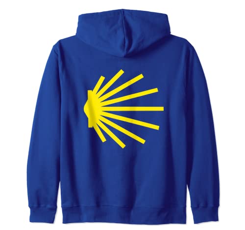 Santiago de Compostela - Concha festoneada (tamaño grande), color amarillo Sudadera con Capucha