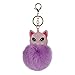 Portachiavi Coppia Accessori Ciondolo In Peluche Sfera Di Pelliccia Viola Portachiavi Auto Morbida Pelle Pu Cartoon Kitty Tendenza Moda Carina E Squisita Portachiavi Coppia Personalizzato Divertimento