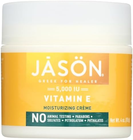 Jasön Revitalizing Vitamin E 5000 IU Moisturizing Crème, 4 Ounce Container, Multicolor, Organic