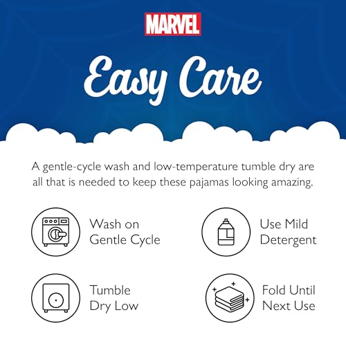 Image of Marvel Boys' 2-piece Snug-fit Cotton Matching Holiday Pajama Set, Soft & Cute for Kids