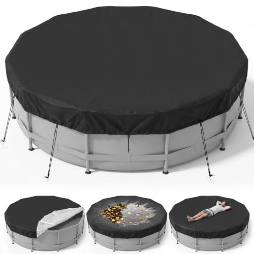 Cobertor redondo para piscina 18ft resistente e impermeable miniatura 1
