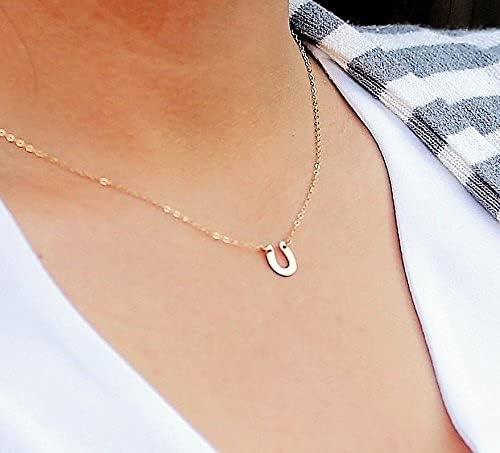 HotMixCold Tiny Horseshoe Necklace, Dainty Gold or Rose Gold, Silver Horseshoe Pendant Necklace on Delicate Chain, Equestrian Horseshoe Jewelry - Image 3