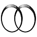 HECASA Pair Headlight Door Bezel Compatible with 2007-2015 Mini Cooper R55 R56 R57 R58 R59 S Clubman Hatchback Convertible Coupe Roadster Replacement for MC2506101 MC2507101 Left&Right Painted Black