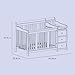 Storkcraft Portofino 5-in-1 Convertible Crib and Changer (Espresso) – Crib and Changing -Table Combo with 3 Drawers, Includes Baby Changing Pad, Converts to Full-Size Bed