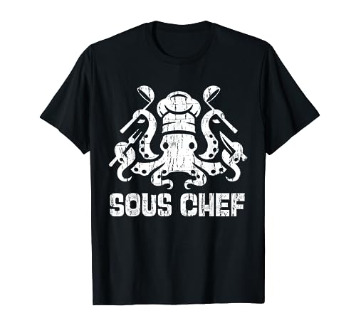 Sous Chef Shirt Culinary Pun Octopus Kitchen Funny Gift T-Shirt