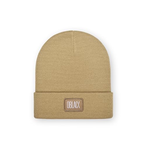 Bonnet Oblack camel pour homme et femme - Beanie d'hiver uni