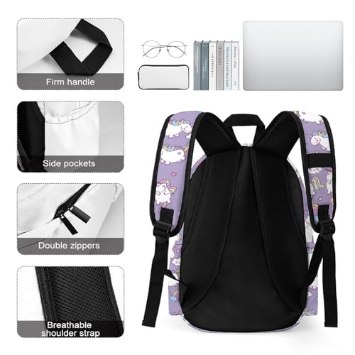Unicorn Backpack 17 Inch Cartoon Unicorn Backpack Large Capacity Daily Commuter4