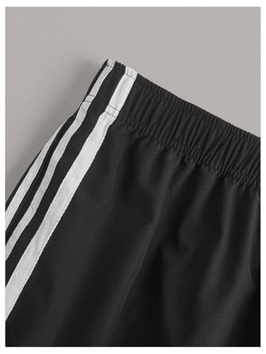 Verdusa Women's Plus Size Bow Striped Wide Leg Long Pants High Rise Casual Loose Trousers4