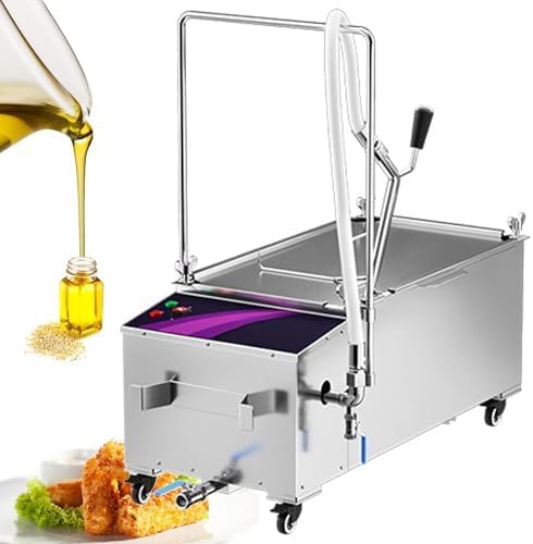 Filtro de aceite comercial para freidora con bomba y manguera para restaurantes y puestos de alimentos