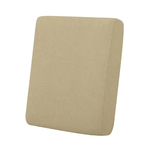 Image of Easy-Going Stretch Cushion Cover Sofa Cushion Furniture Protector Sofa Seat Sofa slipcover Sofa Cover Soft Flexibility with Elastic Bottom(Chair Cushion,Beige) | Sofa Cushion Furniture Protector Sofa Seat sofa slipcover Washable sofa cover soft with Elastic Bottom Beige