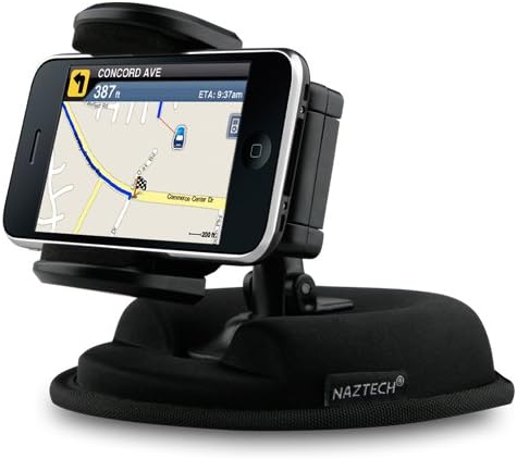 Universal 2-in-1 Dash and Window Mount for mp3 players, GPS, Apple iPhone, Mobile Phones - By Naztech