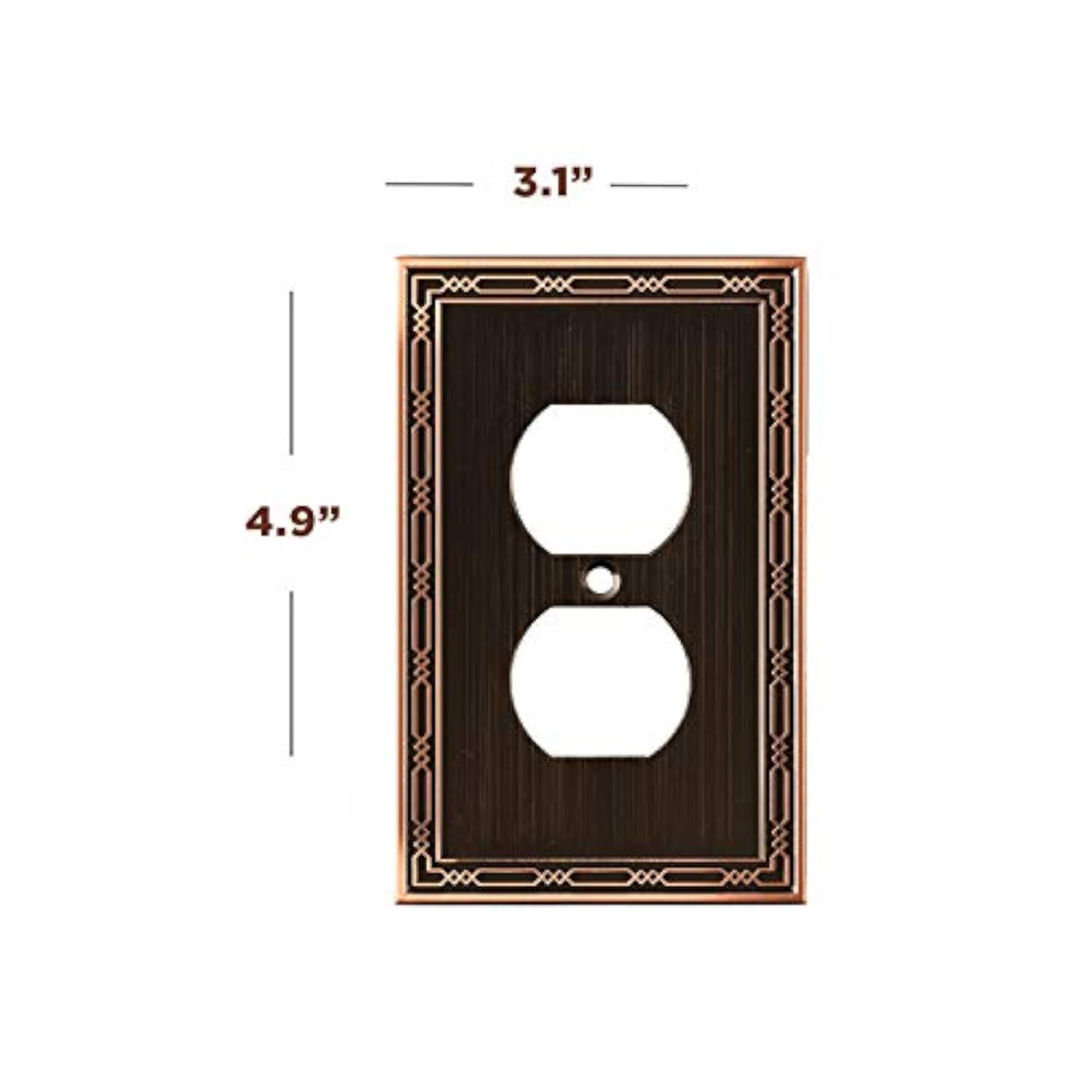 Duplex Wall Plates with Decorative Zinc Cast Bronze Finish