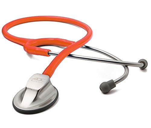 ADC Adscope 615 Platinum Sculpted Clinician Stethoscope with Tunable AFD Technology,, Orange
