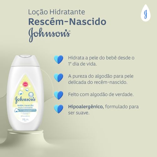 Johnson's Baby Loção Hidratante Para Uso Diário Recém Nascido,200ml