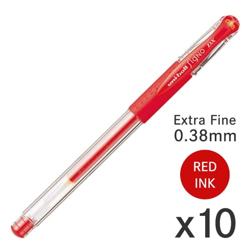 Bolígrafos Mitsubishi Gel 0.38 mm Rojo Pack 10 miniatura 2