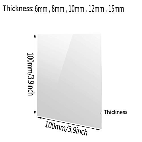 SHULI 5-delig helder acrylplaatpaneel plexiglas transparant bord voor borden, doe-het-zelf-display 10 cm (3,9 inch) x 10… - Image 3