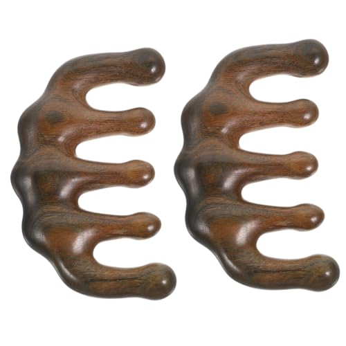 FOMIYES 2pcs Sandalwood Comb Massage Comb Body Acupoint Massager Body Massager Comb Scalp Scraping Tool Scalp Massager Body Massage Tool Wooden Massager Body Massager Tool
