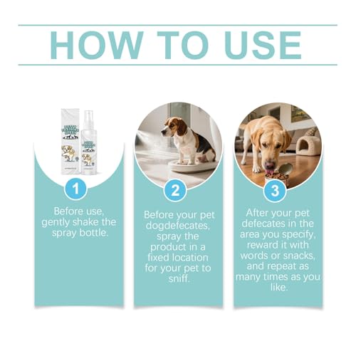 60ml Hunde Potty Training Spray,Doppelzusammensetzung Welpen Toilettentraining Hilfe,Hunde Anziehungsspray für Schnelles,Effektives Stubenrein Training für Innen,Toilettentraining Hilfe Hunde