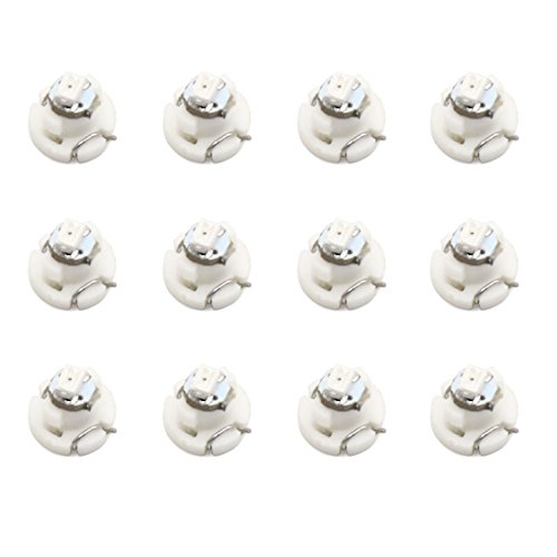 uxcell 12 piezas luz LED T3 roja 12V para tablero auto