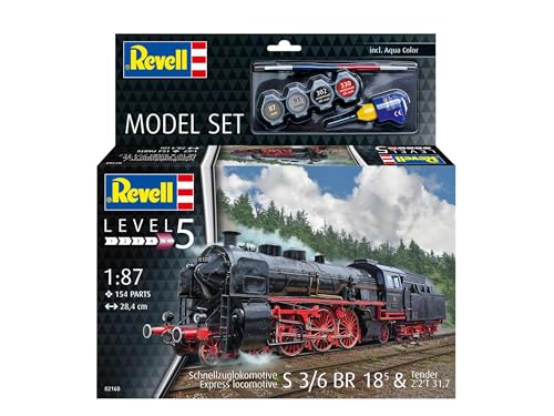 Revell Modellbau Model Set Schnellzuglokomotive S3/6 BR18 mit Tende
