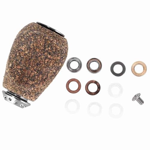 equlup Fishing Handle Knob, Wood Knob Replacement Parts Lightweight Power Reel for Baitcast Daiwa Fishing Reel Handle